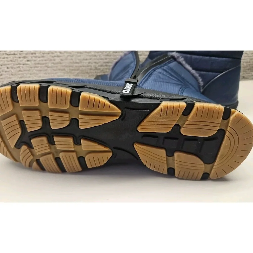 Air Plus Boots Womens 43/11‎ Warm Plush Lining Flat Ankle Snow Blue Boots Winter